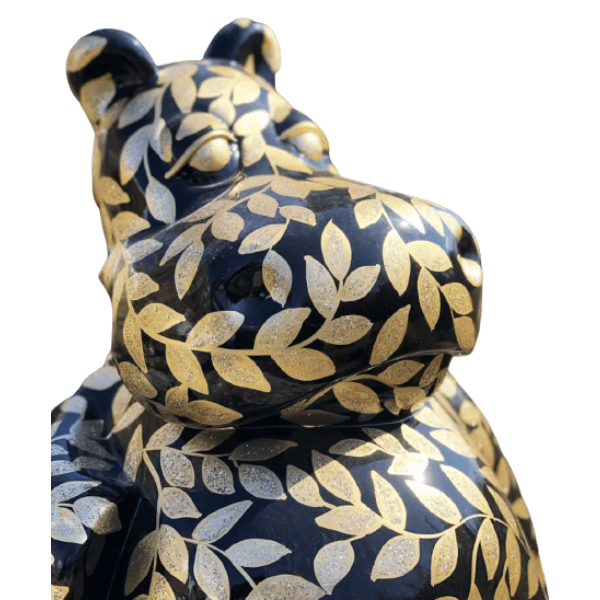 Sculpture Hippopotame XXL en Résine 100 cm Multicolore – Swiss Sculpture - Swiss-sculpture.ch