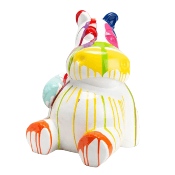 Sculpture Hippopotame XXL en Résine 100 cm Multicolore – Swiss Sculpture - Swiss-sculpture.ch