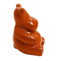 Sculpture Hippopotame XXL 100 cm Résine Orange – Swiss Sculpture - Swiss-sculpture.ch