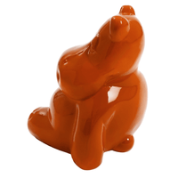 Sculpture Hippopotame XXL 100 cm Résine Orange – Swiss Sculpture - Swiss-sculpture.ch