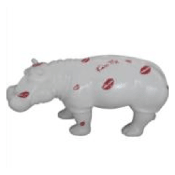 Sculpture Hippopotame XXL en Résine 180 cm Blanc Mat – Swiss Sculpture - Swiss-sculpture.ch