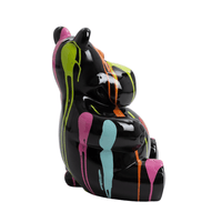Sculpture Hippopotame en Résine 50 cm Multicolore – Swiss Sculpture - Swiss-sculpture.ch