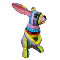 Sculpture Lapin XXL en Résine 115 cm Multicolore – Swiss Sculpture - Swiss-sculpture.ch