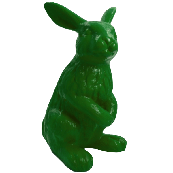 Sculpture Lapin XXL en Résine 115 cm Vert Mat Peint à la Main – Swiss Sculpture - Swiss-sculpture.ch