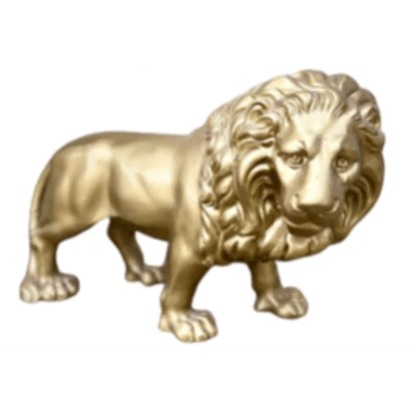 Sculpture Lion XXL en Résine 190 cm Doré – Swiss Sculpture - Swiss-sculpture.ch