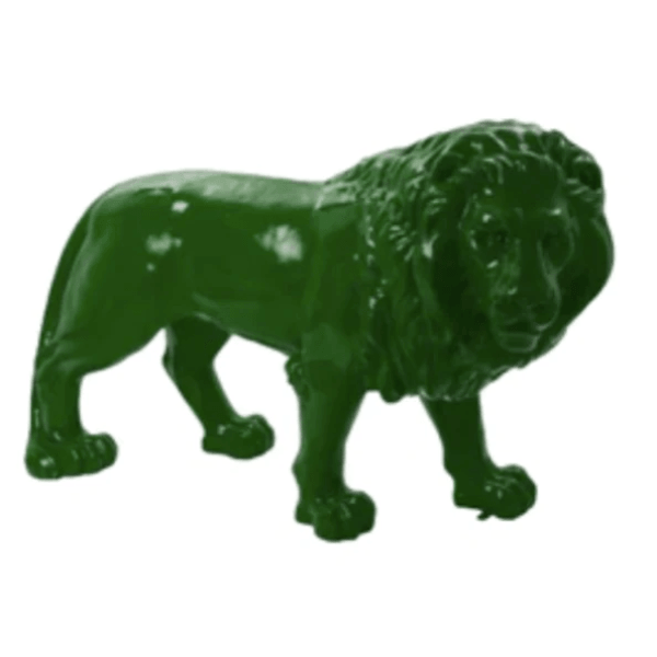 Sculpture Lion XXL en Résine 190 cm Vert – Swiss Sculpture - Swiss-sculpture.ch