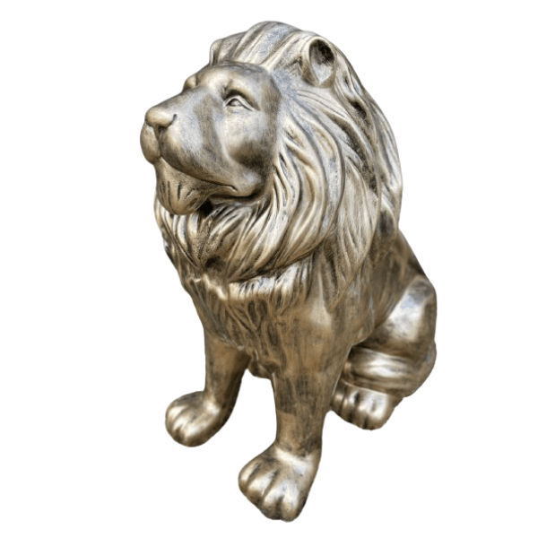 Sculpture Lion en Résine 65 cm Bronze Brillant – Swiss Sculpture - Swiss-sculpture.ch