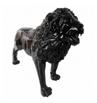 Sculpture Lion XXL en Résine 100 cm Noir Brillant – Swiss Sculpture - Swiss-sculpture.ch