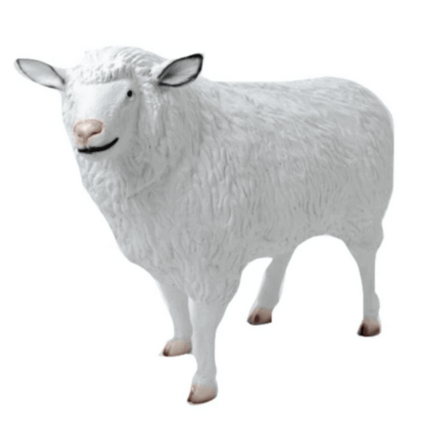 Sculpture Mouton XXL en Résine 110 cm Blanc Mat – Swiss Sculpture - Swiss-sculpture.ch