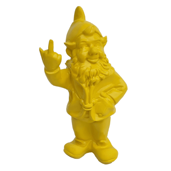 Sculpture Nain en Résine 33 cm Jaune – Swiss Sculpture - Swiss-sculpture.ch