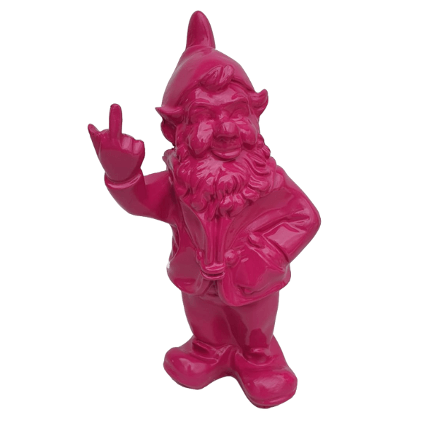Sculpture Nain en Résine 33 cm Rose Fuchsia – Swiss Sculpture - Swiss-sculpture.ch