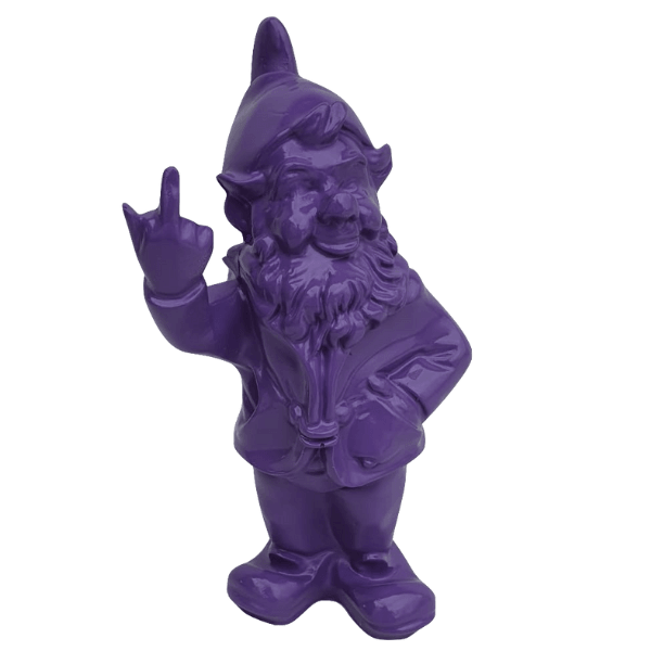 Sculpture Nain en Résine 33 cm Violet Brillant – Swiss Sculpture - Swiss-sculpture.ch