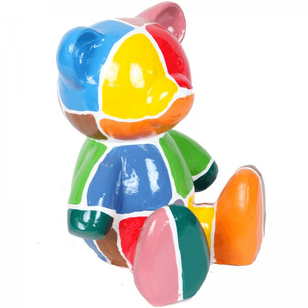 Sculpture Ours en Résine 35 cm Multicolore – Swiss Sculpture - Swiss-sculpture.ch