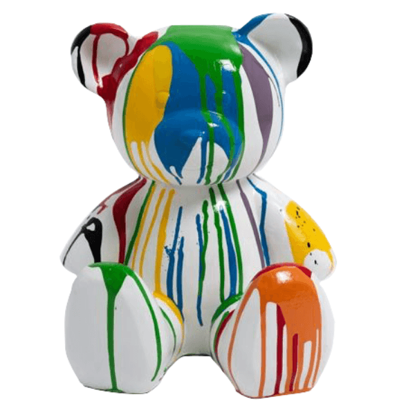 Sculpture Ours en Résine 65 cm Multicolore – Swiss Sculpture - Swiss-sculpture.ch