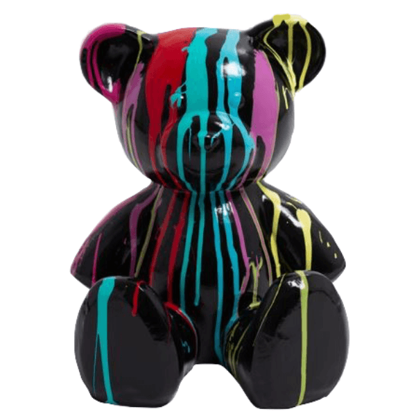 Sculpture Ours en Résine 35 cm Multicolore – Swiss Sculpture - Swiss-sculpture.ch