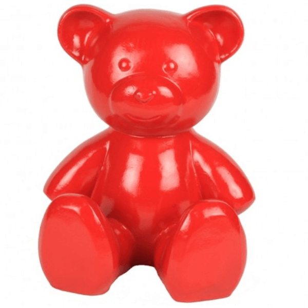 Sculpture Ours en Résine 35 cm Rouge – Swiss Sculpture - Swiss-sculpture.ch