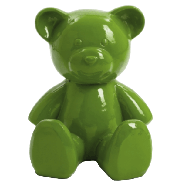 Sculpture Ours en Résine 65 cm Vert – Swiss Sculpture - Swiss-sculpture.ch