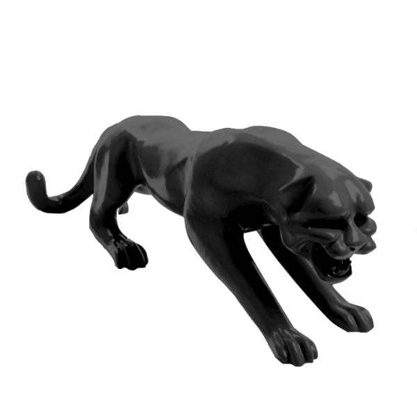 Sculpture Panthère XXL en Résine 110 cm Noir – Swiss Sculpture - Swiss-sculpture.ch