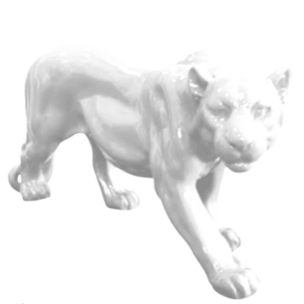 Sculpture Panthère en Résine 80 cm Blanc Mat – Swiss Sculpture - Swiss-sculpture.ch