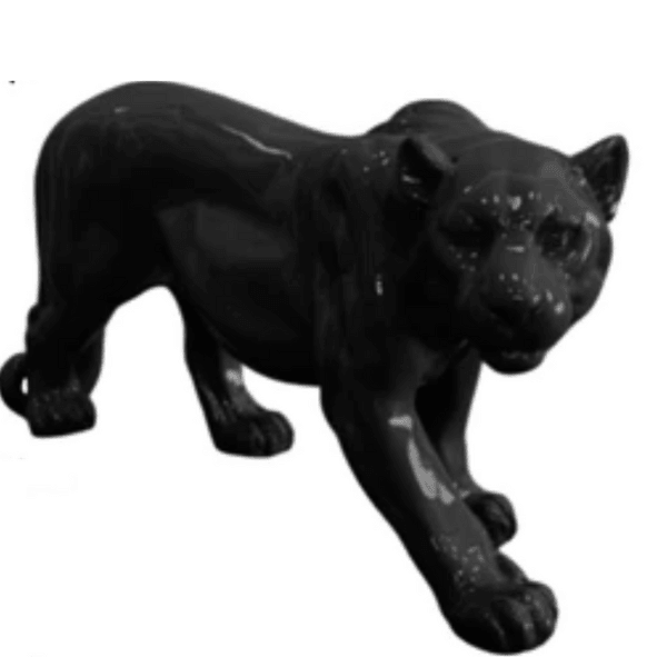 Sculpture Panthère en Résine 80 cm Noir Brillant – Swiss Sculpture - Swiss-sculpture.ch
