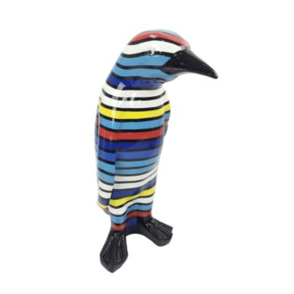 Sculpture Pingouin XXL en Résine 120 cm Multicolore – Swiss Sculpture - Swiss-sculpture.ch