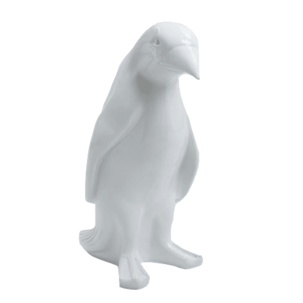 Sculpture Pingouin en Résine 70 cm Blanc Mat – Swiss Sculpture - Swiss-sculpture.ch