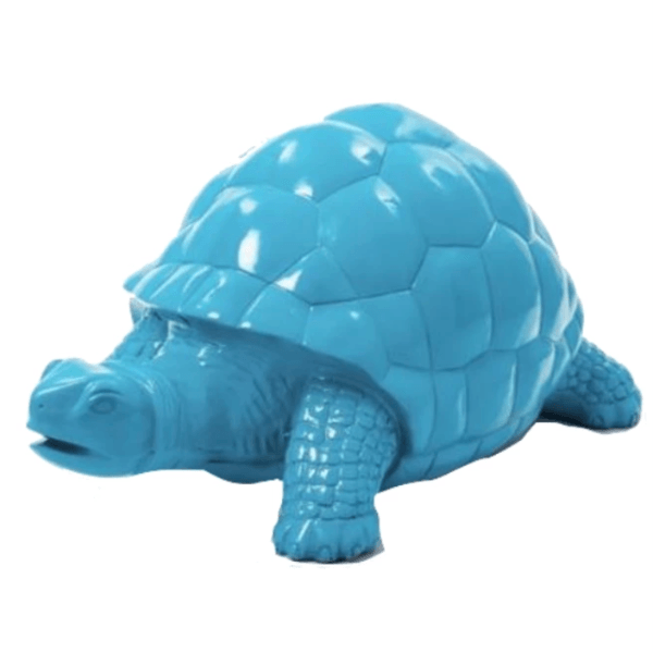 Sculpture Tortue XXL en Résine 110 cm Bleu Ciel – Swiss Sculpture - Swiss-sculpture.ch
