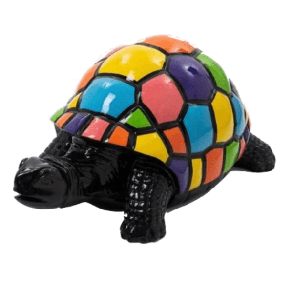 Sculpture Tortue XXL en Résine 110 cm Vert et Or – Swiss Sculpture - Swiss-sculpture.ch