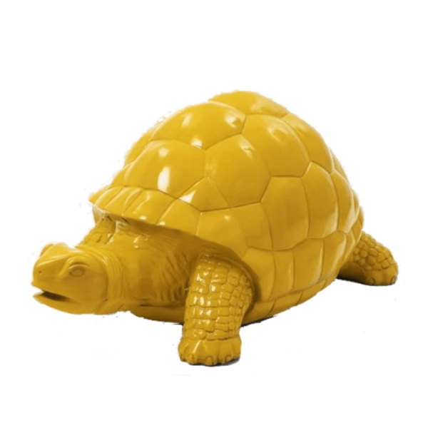 Sculpture Tortue XXL en Résine 110 cm Jaune – Swiss Sculpture - Swiss-sculpture.ch