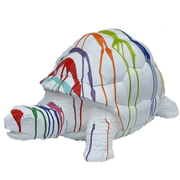 Sculpture Tortue XXL en Résine 110 cm Multicolore – Swiss Sculpture - Swiss-sculpture.ch