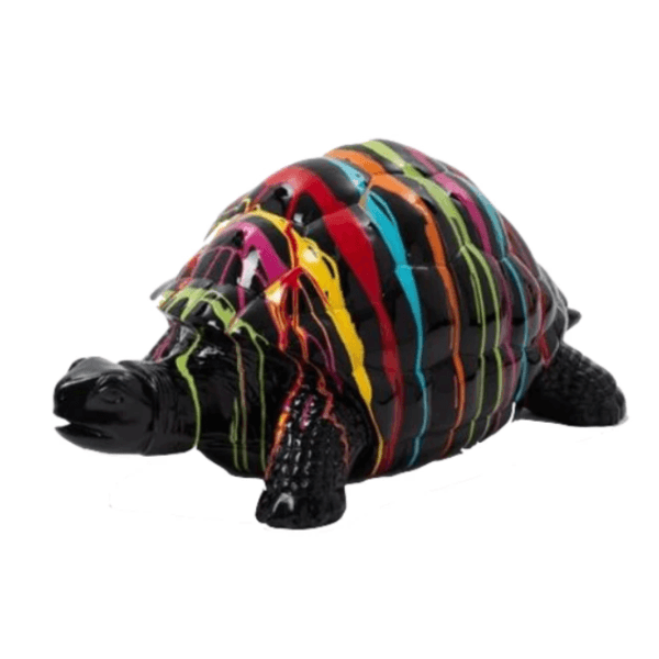 Sculpture Tortue XXL en Résine 110 cm Multicolore – Swiss Sculpture - Swiss-sculpture.ch