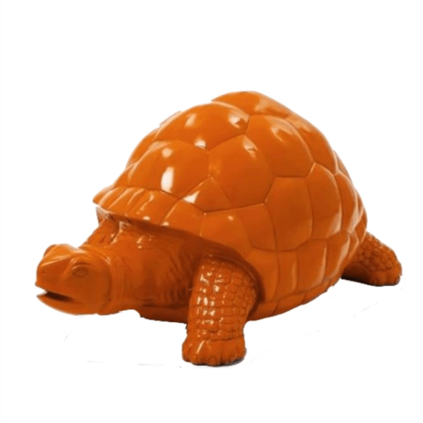 Sculpture Tortue XXL en Résine 110 cm Orange – Swiss Sculpture - Swiss-sculpture.ch