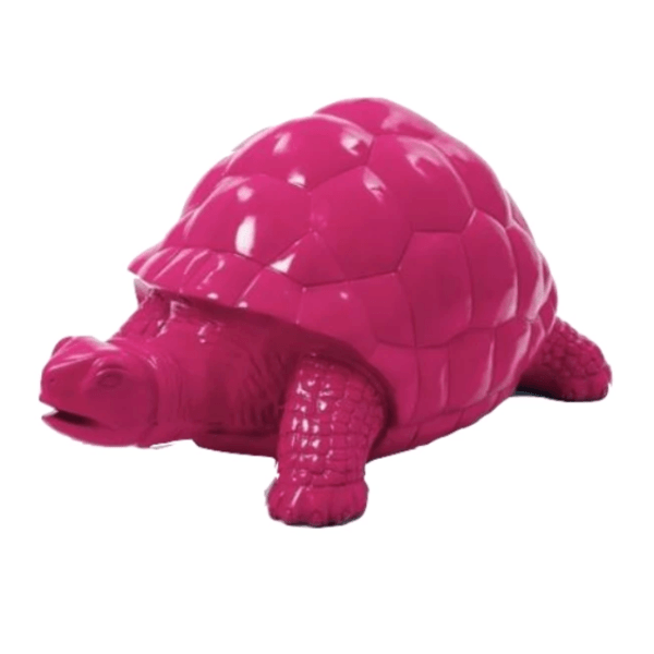 Sculpture Tortue XXL en Résine 110 cm Rose Fuchsia – Swiss Sculpture - Swiss-sculpture.ch
