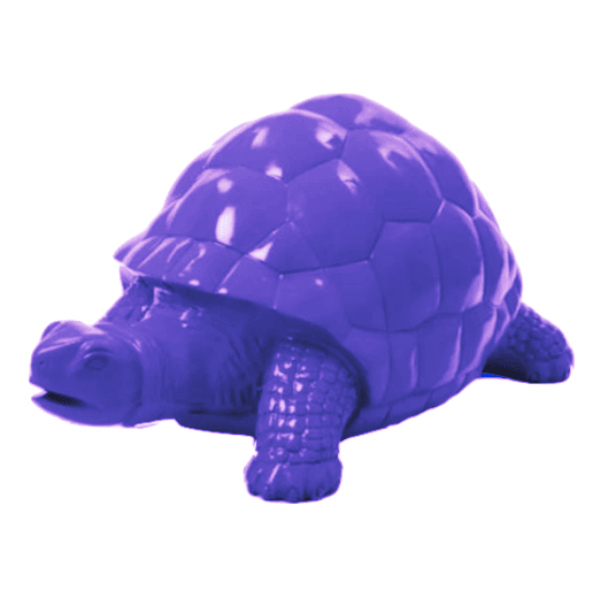 Sculpture Tortue XXL en Résine 110 cm Violet – Swiss Sculpture - Swiss-sculpture.ch