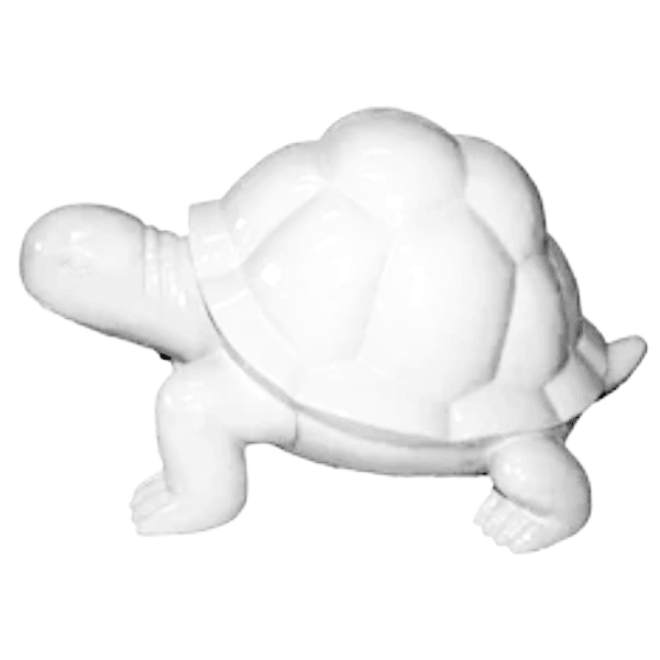 Sculpture Tortue en Résine 45 cm Blanc Mat – Swiss Sculpture - Swiss-sculpture.ch