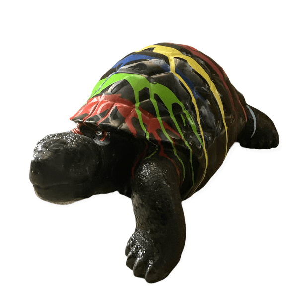 Sculpture Tortue en Résine Multicolore 45 cm – Swiss Sculpture - Swiss-sculpture.ch
