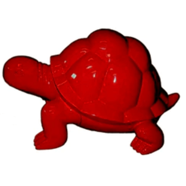Sculpture Tortue 45 cm en Résine Rouge – Swiss Sculpture - Swiss-sculpture.ch