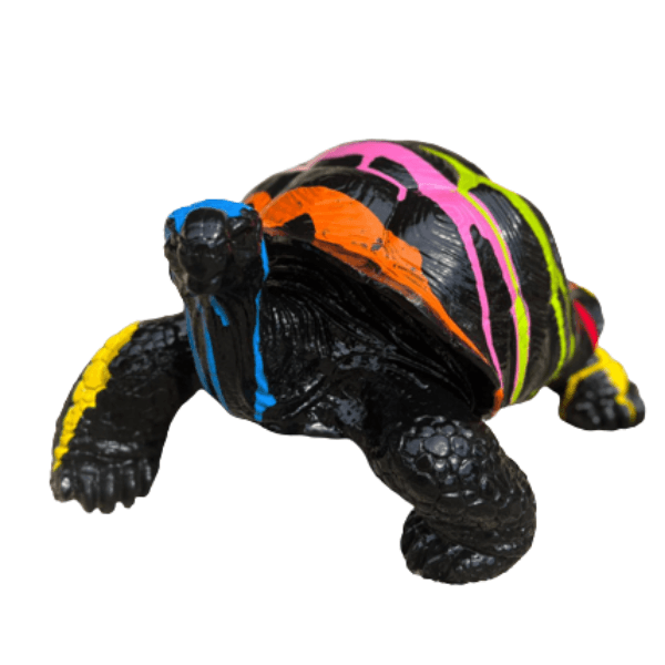 Sculpture Tortue Multicolore 65 cm en Résine – Swiss Sculpture - Swiss-sculpture.ch