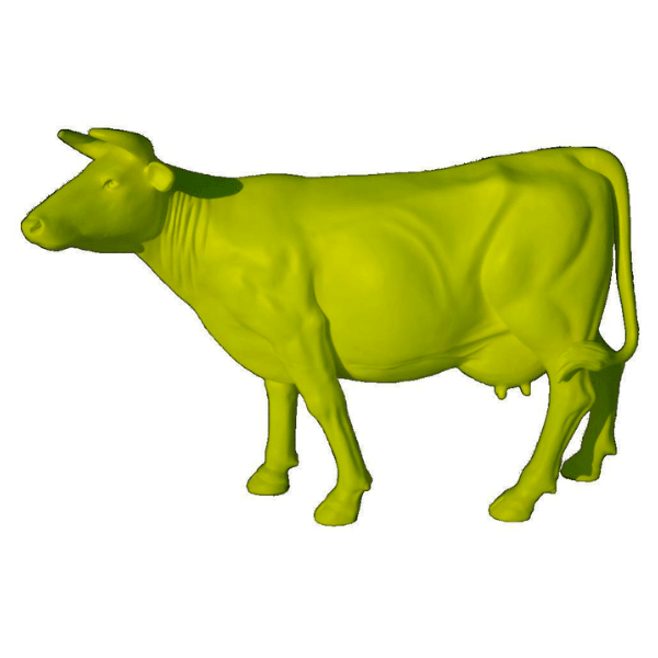 Sculpture Vache XXL en Résine 225 cm Vert Pomme – Swiss Sculpture - Swiss-sculpture.ch