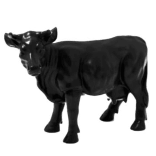 Sculpture Vache en Résine 50 cm Noir Mat – Swiss Sculpture - Swiss-sculpture.ch
