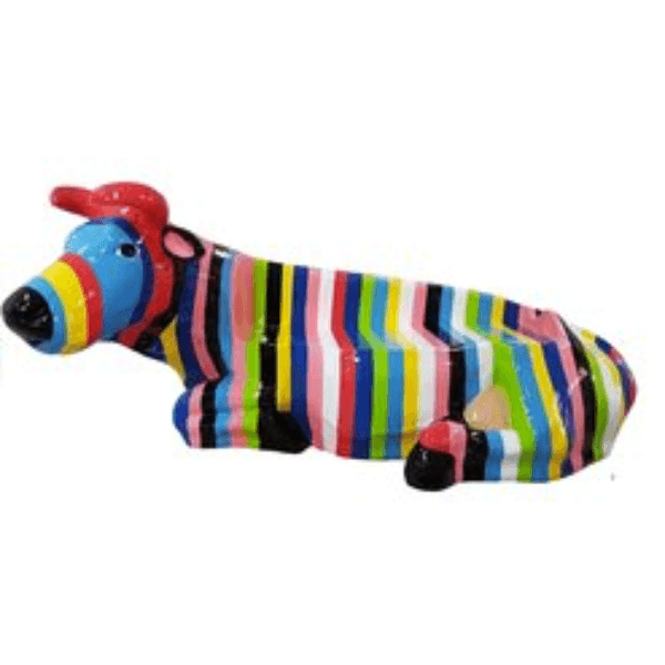 Sculpture Vache XXL en Résine 225 cm Multicolore – Swiss Sculpture - Swiss-sculpture.ch